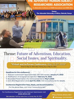 Adventist Human Subjects Researchers Association (AHSRA) International Conference