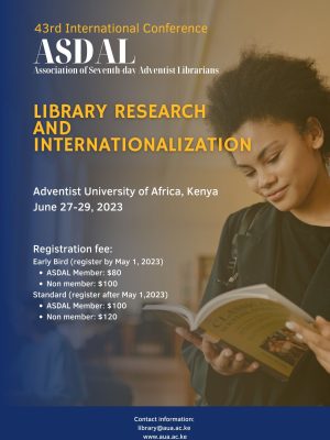Association of Seventh-day Adventists Librarians (ASDAL) 43rd International Conference