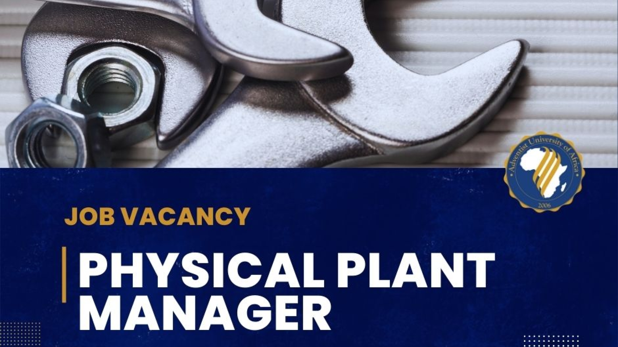 Physical Plant Manager Post